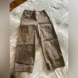 SPANX Stretch Twill Cropped Wide Leg Pant